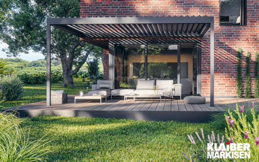 Terrassenpavillon mit Lamellendach Bavona TP6800