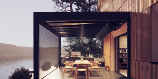 Brustor Terrassenpavillon B800 in anthrazit