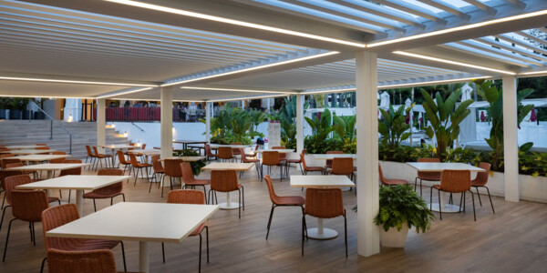 Terrassenüberdachung B200XL von Brustor für Gastro